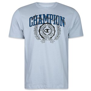 Camiseta Manga Curta Champion College Stamp Silk Cinza