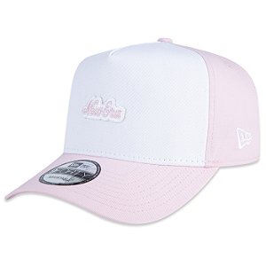 Boné New Era 940 A-Frame Branded Core Snapback Branco e Rosa