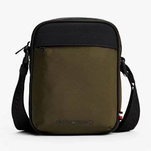 Bolsa Tranversal Tommy Hilfiger Mini Reporter Metal Verde