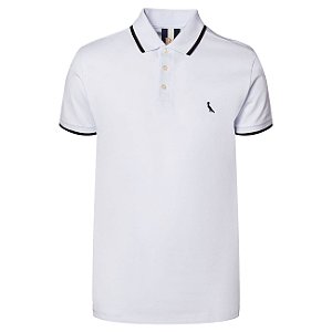 Camisa Polo Reserva Friso Duplo Masculina Branca