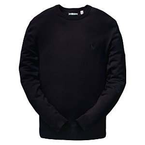 Suéter Tricot Reserva Gola Careca Masculino Preto