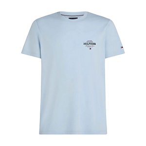 Camiseta Tommy Hilfiger Monotype All American Tee Azul Claro