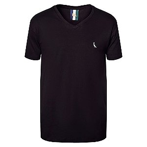 Camiseta Reserva Regular Vento Gola V Preta