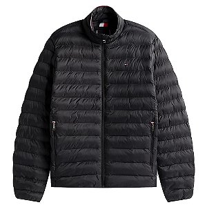 Jaqueta Tommy Hilfiger Puffer Acolchoada Packable Preto