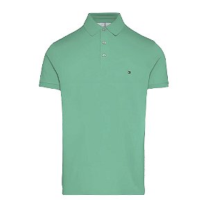 Camiseta Gola Polo Tommy Hilfiger Im 1985 Slim Fit Verde