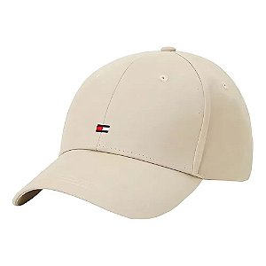 Boné Tommy Hilfiger Th Flag Cotton Caqui 6 Panel