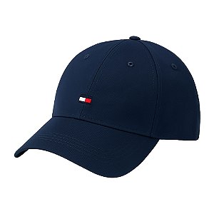 Boné Tommy Hilfiger Th Flag Cotton Azul Marinho 6 Panel