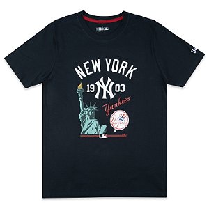 Camiseta New Era New York Yankees MLB Fan Azul Marinho