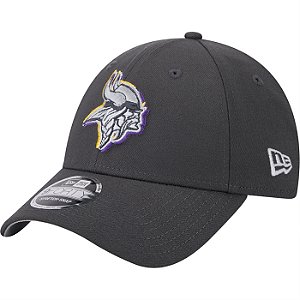 Boné New Era 940 Minnesota Vikings Draft Cinza Escuro