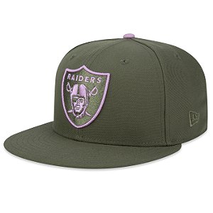 Boné New Era 5950 Las Vegas Raiders NFL Lavender Field Verde