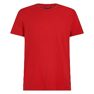 Camiseta Tommy Hilfiger Stretch Slim Fit Tee Vermelho