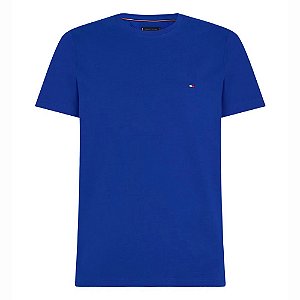 Camiseta Tommy Hilfiger Stretch Slim Fit Tee Azul Royal