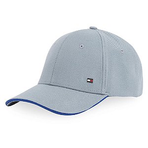 Boné Tommy Hilfiger Th Corp Flannel 6 Panel Cinza