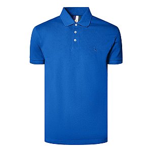 Camisa Polo Reserva Piquet Classica Masculina Azul