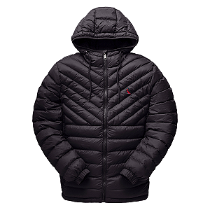 Jaqueta Puffer Reserva Masculina Uptown Red Bird Preta