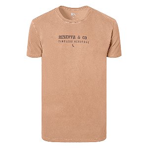 Camiseta Reserva Slim Estampa Timeless Masculina Marrom