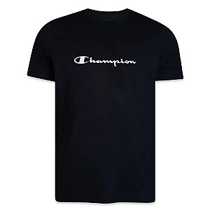 Camiseta Manga Curta Champion Mc Carry Over Clas Preto