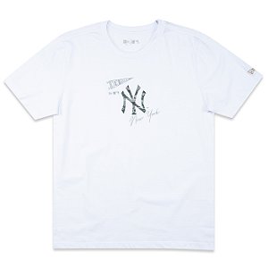 Camiseta New Era New York Yankees Camuflada Branco