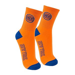 Meia NBA New York Knicks Cano Médio Laranja