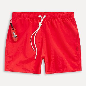 Short de Praia Reserva Liso Premium Bermuda Cereja