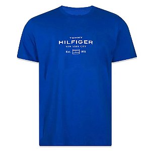 Camiseta Tommy Hilfiger Stack Graphic Tee Azul