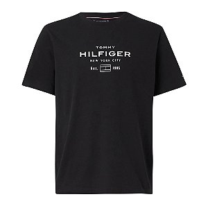 Camiseta Tommy Hilfiger Stack Graphic Tee Preto