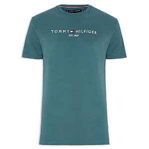 Camiseta Tommy Hilfiger Logo Tee Masculina Azul