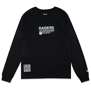 Camiseta Manga Longa New Era NFL Las Vegas Raiders Style