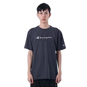 Camiseta Champion Manga Curta Mc Carry Over Clas Script 30