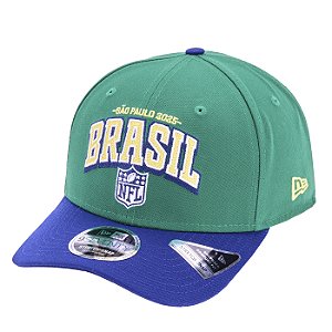Boné New Era Stretch Snap NFL SP Game BRASIL 2025 Verde