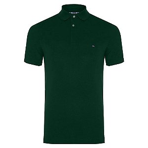 Camiseta Gola Polo Tommy Hilfiger Im 1985 Slim Verde Escuro