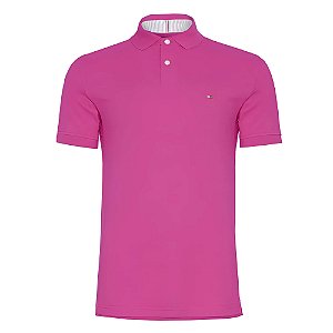 Camiseta Gola Polo Tommy Hilfiger Im 1985 Rosa Slim