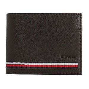 Carteira Tommy Hilfiger Milled Passcase Marrom