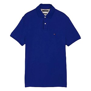Camisa Polo Tommy Hilfiger Tech Piquet Regular Azul