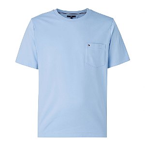 Camiseta Tommy Hilfiger Essential Pocket Tee Azul Claro