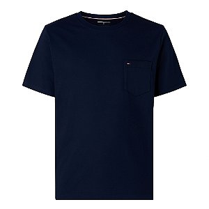 Camiseta Tommy Hilfiger Essential Pocket Tee Azul Marinho