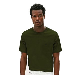 Camiseta Tommy Hilfiger Ess Seasonal Reg Fit Solid Verde