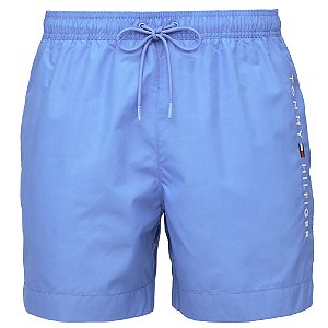 Bermuda Tommy Hilfiger de Praia Long Drawstring Azul Claro