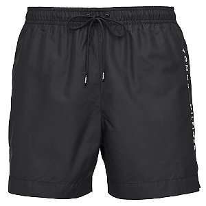 Bermuda Tommy Hilfiger Praia Long Drawstring Masculino Preto