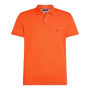 Camiseta Gola Polo Tommy Hilfiger Im 1985 Slim Laranja