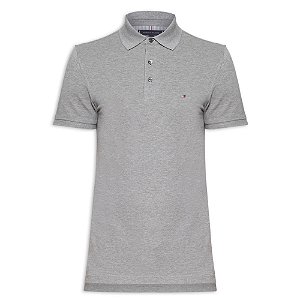 Camiseta Gola Polo Tommy Hilfiger Im 1985 Slim Cinza
