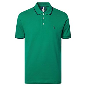 Camisa Polo Reserva Friso Unico Masculino Verde Bandeira