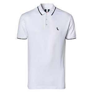 Camisa Polo Reserva Enxuto Friso Unico Masculino Branco