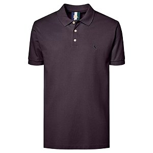 Camisa Polo Reserva Piquet Classica Fuligem Masculino Cinza