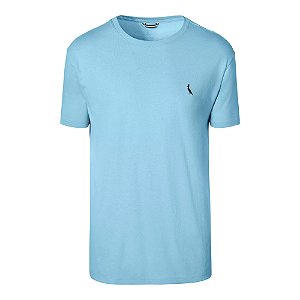 Camiseta Reserva Regular Careca Masculino Azul Claro Turques