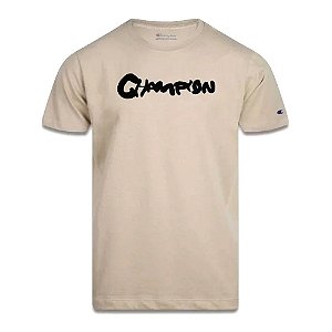 Camiseta Champion Malhão Paint Bege Masculino