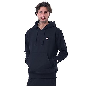 Moletom Champion Canguru Logo C Bordado Masculino Preto