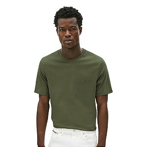 Camiseta Tommy Hilfiger Ess Seasonal Reg Fit Solid Tee Oliva