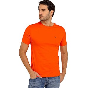 Camiseta Tommy Hilfiger Ess Seasonal Reg Fit Solid Laranja