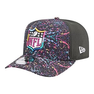 Boné New Era 950 A-Frame NFL Logo Crucial Catch Preto